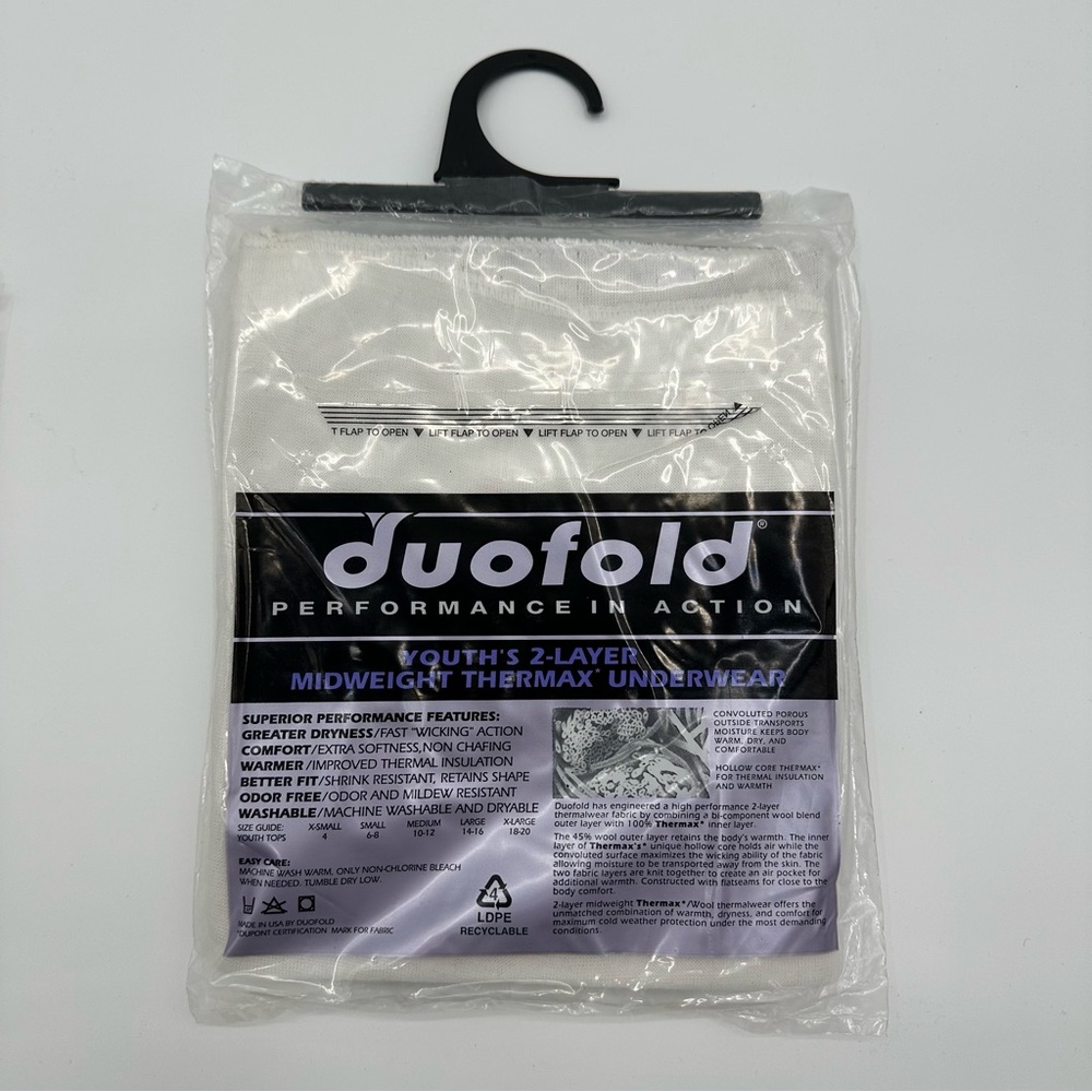 2 Vintage Duofold Youth’s XS (4) 2 Layer Mid weight Thermal Underwear Shirt New - Picture 5 of 5